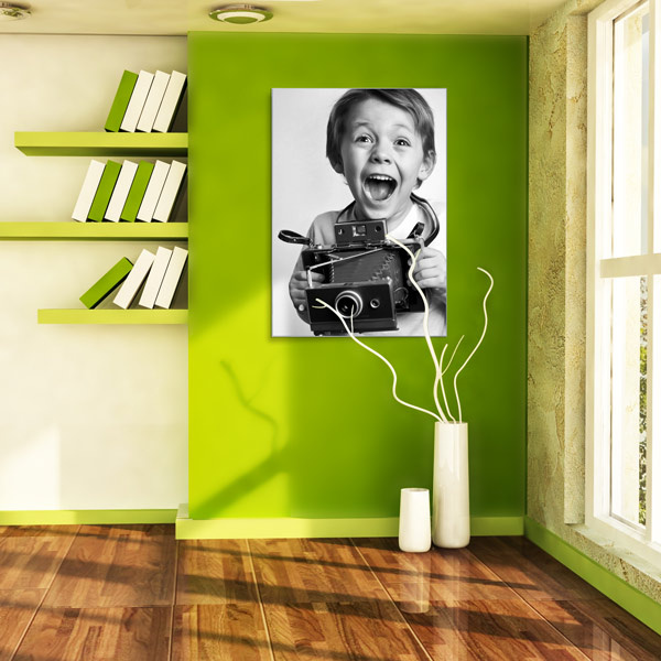 Textile poster with Q-Frame® wall frame, printed with custom photos