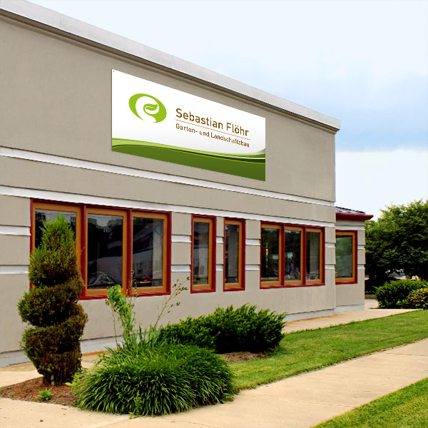 Company sign in landscape format