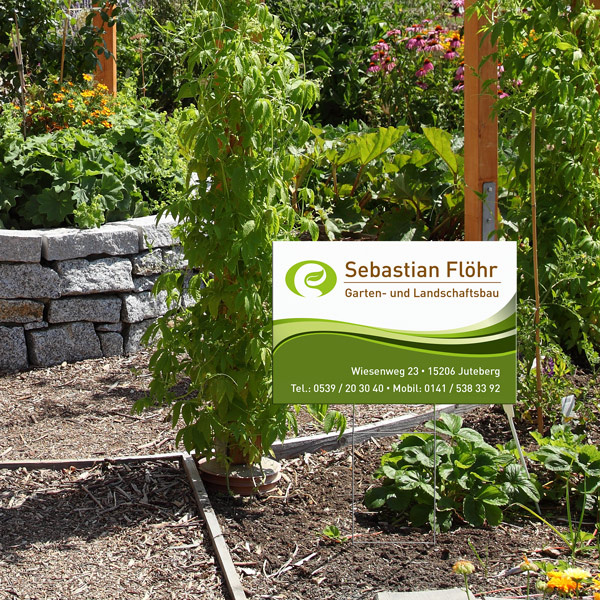 Garden sign size 75 x 50 cm