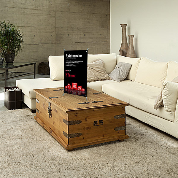 X-Display T, printed component with promotional advertising