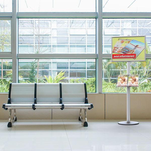 Display Stand Info Board B2 for Waiting Areas