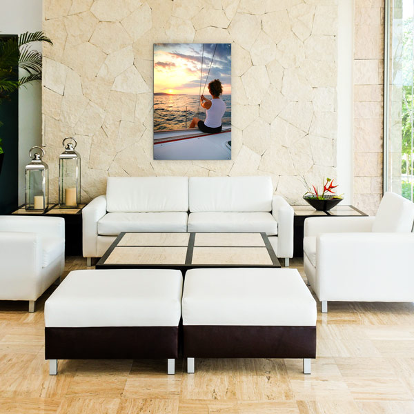 Photo from the sailing vacation, printed on a rigid foam board 2:3