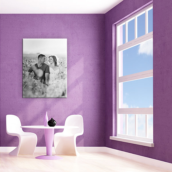 Poster on Photo Canvas as Decorative Wall Design