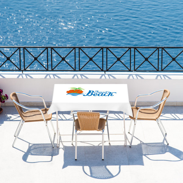 Custom-printed tablecloths for hotels, restaurants, or beer gardens