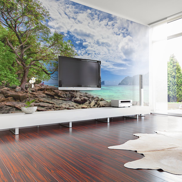 Custom-printed photo wallpaper – a focal point for every living room