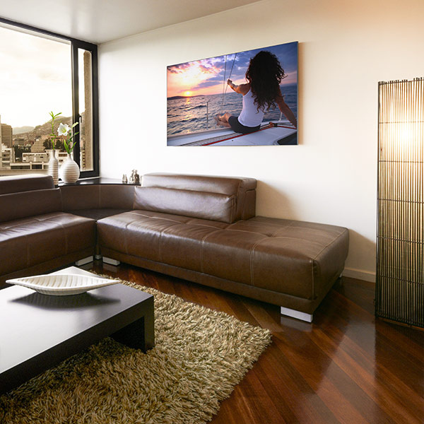 The most beautiful vacation photo as a textile poster in a Q-Frame® wall frame
