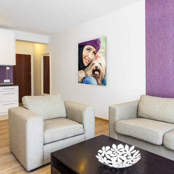 Poster on Photo Canvas as Custom Living Room Decoration