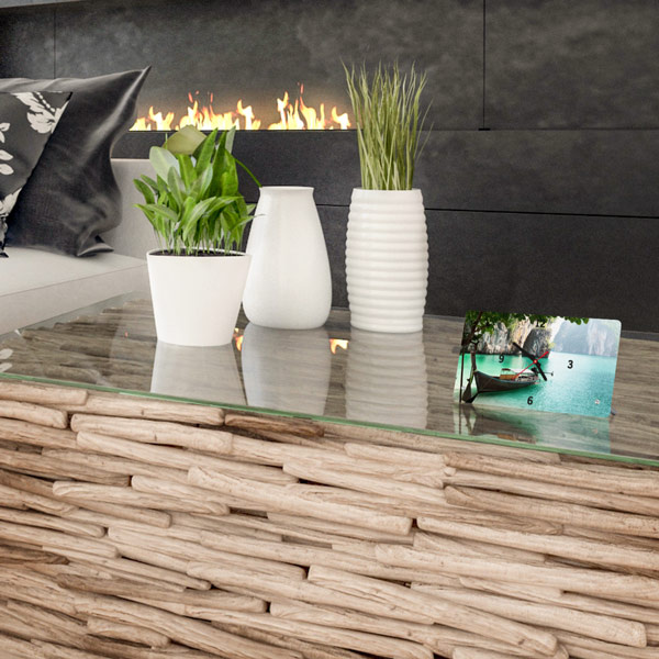 Table clock as a decorative focal point in the living room