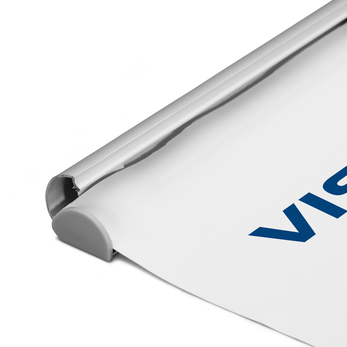 Aluminum clamping rail, easy motif change through hinged rails