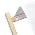 Deck chair, detail: stapled covering