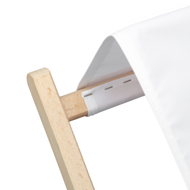 Deck chair, detail: stapled covering