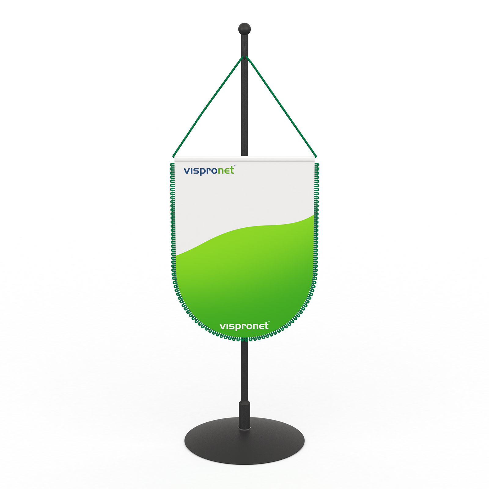 Auto banner 10 x 13 cm, cord suspension without loop & end beads
