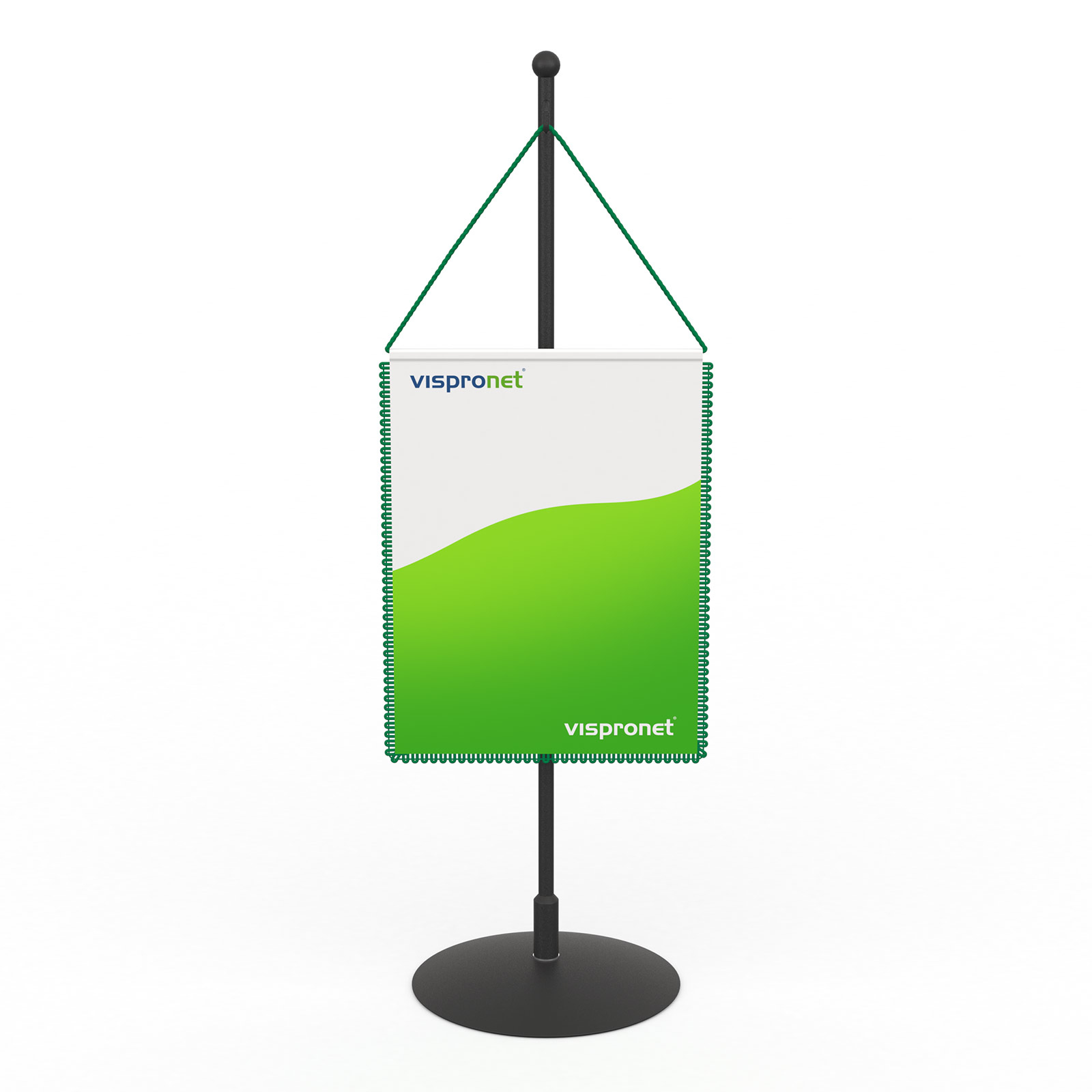 Auto banner 10 x 13 cm, cord suspension without loop & end beads