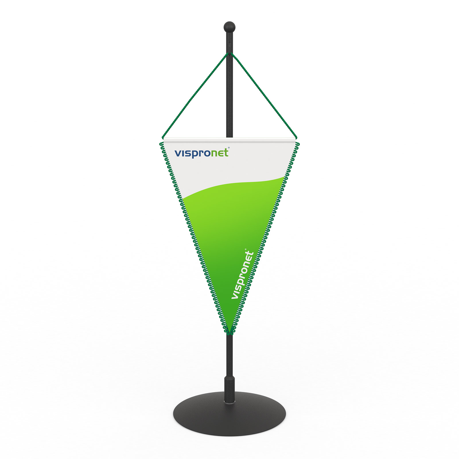 Car pennant 10 x 15 cm, cord suspension without loop & end beads