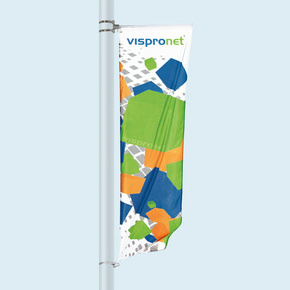 Street Banner Basic, top with banner arm, bottom with eyelet bracket