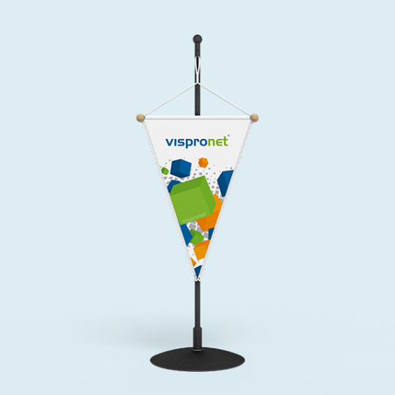 Car pennant 10 x 13 cm, cord suspension with loop & finials