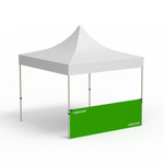 Folding Pavilion Select, example with 1 half-height wall 3 m