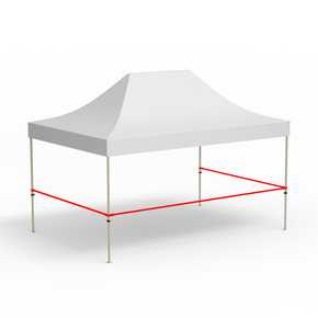 3 crossbars for half-height walls, corner (3 m | 4.5 m | 3 m)