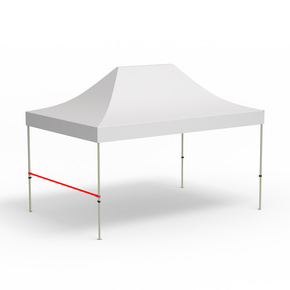 Crossbar for half-height wall, length 3 m