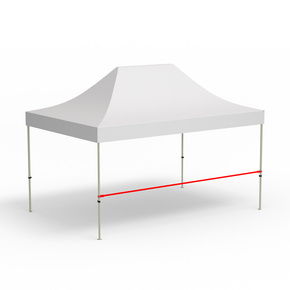 Crossbar for half-height walls, corner, length 4.5 m