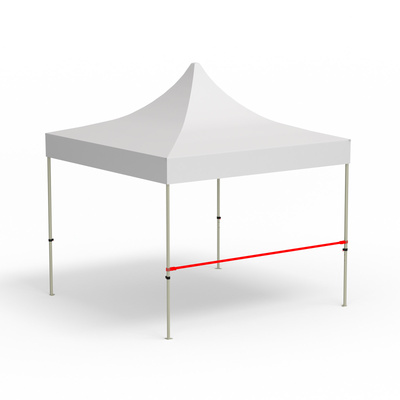 Crossbar for half-height wall, length 3 m