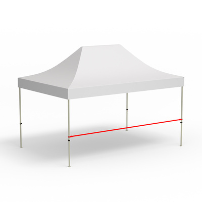 Crossbar for half-height walls, corner, length 4.5 m