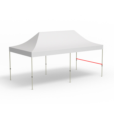 Crossbar for half-height wall, length 3 m