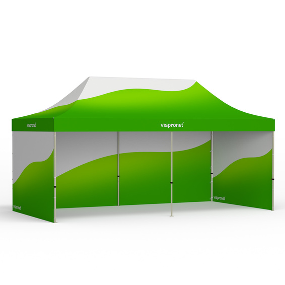 Pop-up tent 3 x 6 m, with print