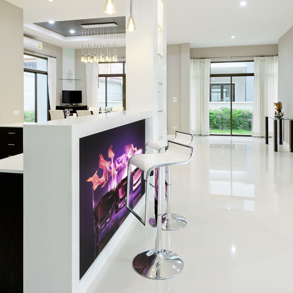Adhesive Textile Film as a Decorative Design Element for Interior Applications