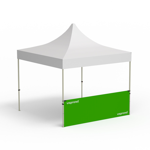 Folding Pavilion Select, example with 1 half-height wall 3 m