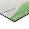 Printed aluminum composite panel, brushed silver, without white underprint