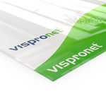 printed acrylic glass panel with white underprint