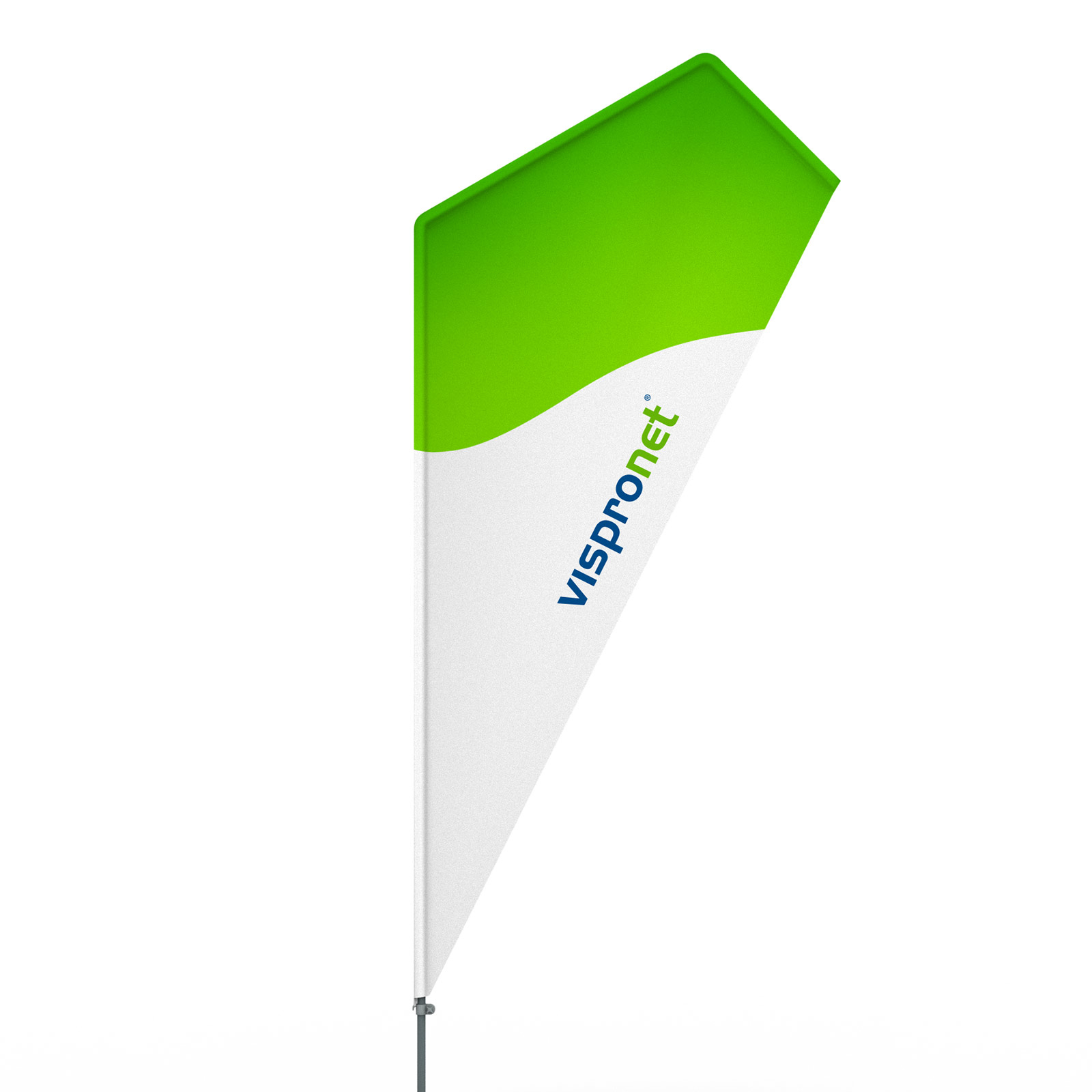 Beachflag® Razor, printed with a hem - approximately 10% more advertising space