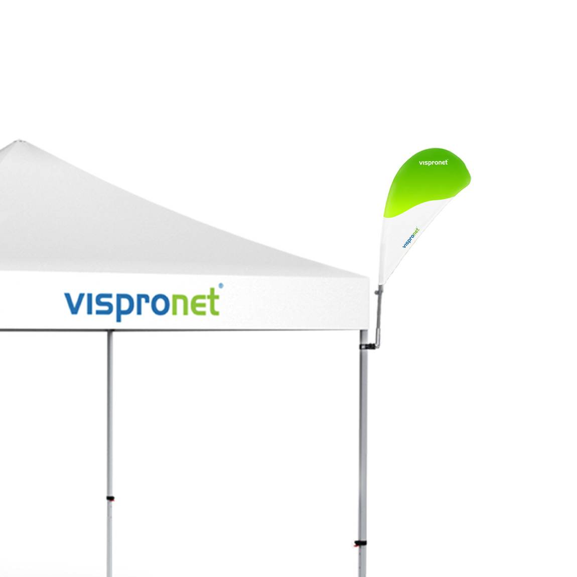 Bowflag® Basic, teardrop, with print, e.g.: size XXS