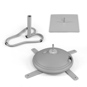 Base elements for mobile flagpoles