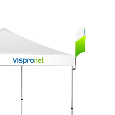 Bowflag® Basic with concave edge and print 