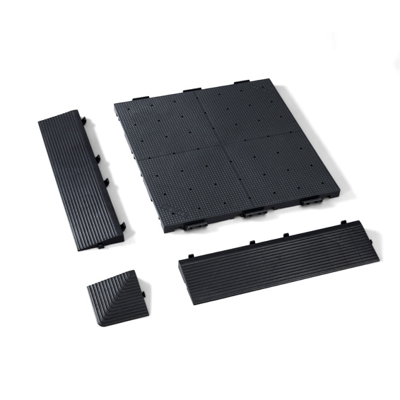 Floor plate set consisting of 54 floor plates, 30 ramps, 4 corners