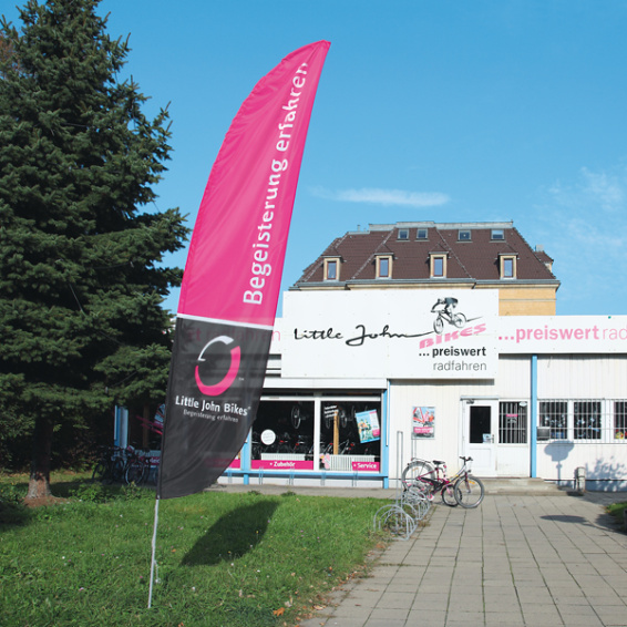 Bowflag® Basic / Beach flag with convex edge