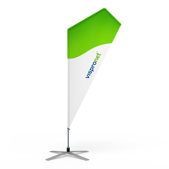 Bowflag® Razor incl. cross base with rotator and spring