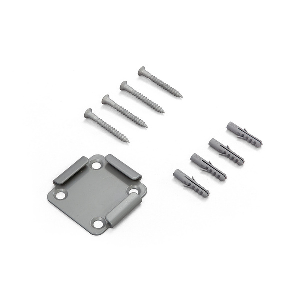 Floor mounting bracket for side awning, silver gray