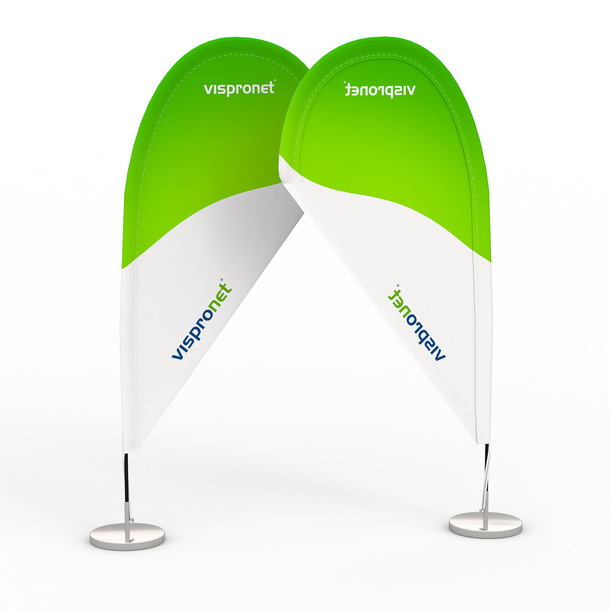 Bowflag® T, single-layer, with a mirror-inverted print on the reverse side