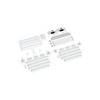 Scope of delivery: freestanding version, system width 385 cm, system height 200 cm