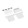 Scope of delivery: freestanding version, system width 585 cm, system height 250 cm
