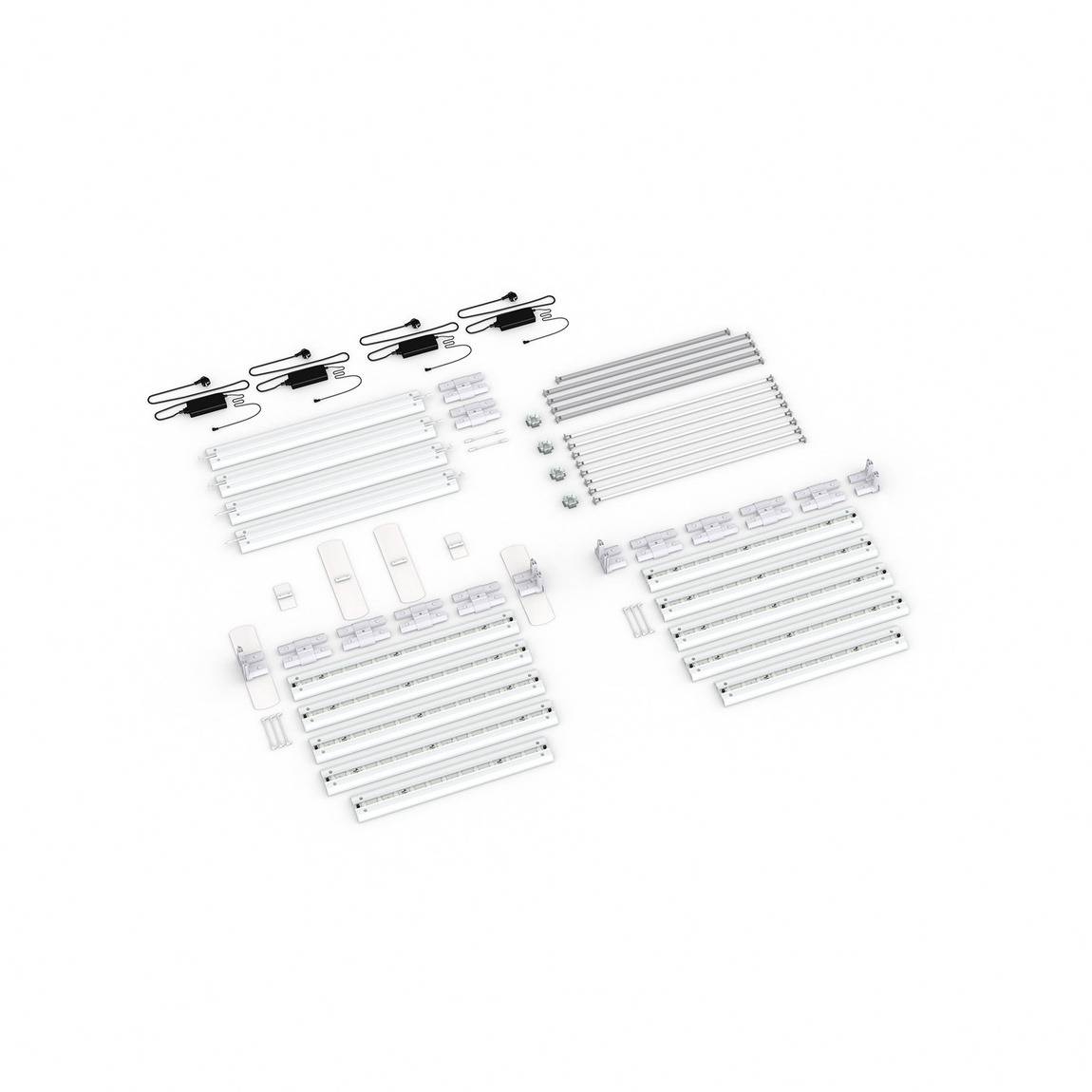 Scope of delivery: freestanding version, system width 485 cm, system height 200 cm