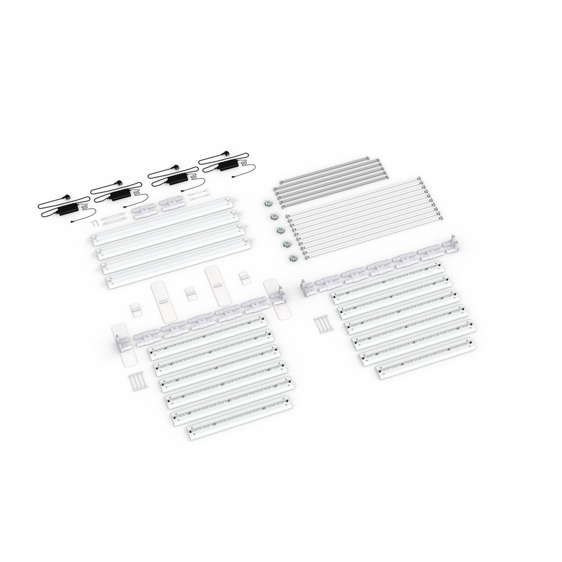 Scope of delivery: freestanding version, system width 585 cm, system height 250 cm