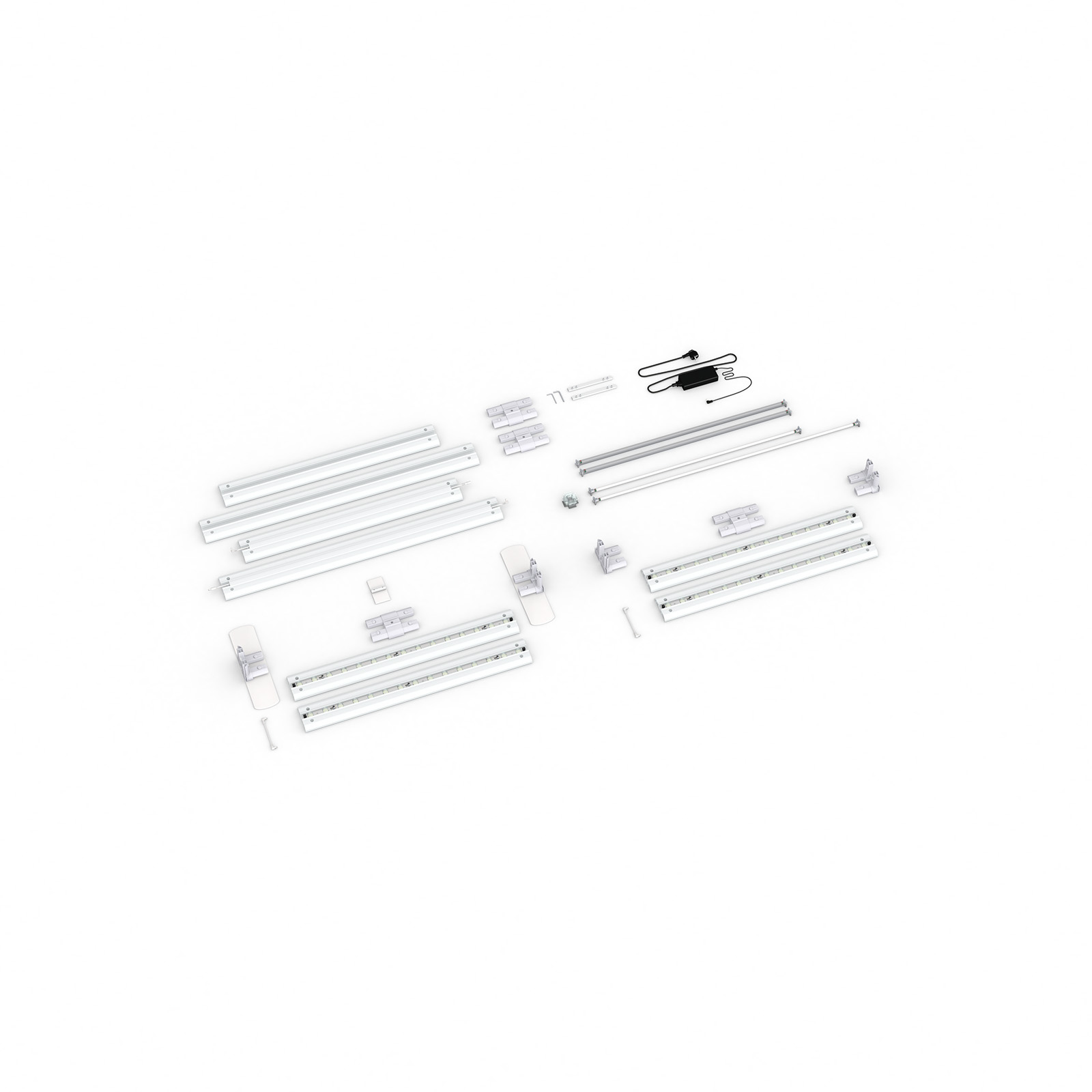 Scope of delivery: freestanding version, system width 200 cm, system height 225 cm