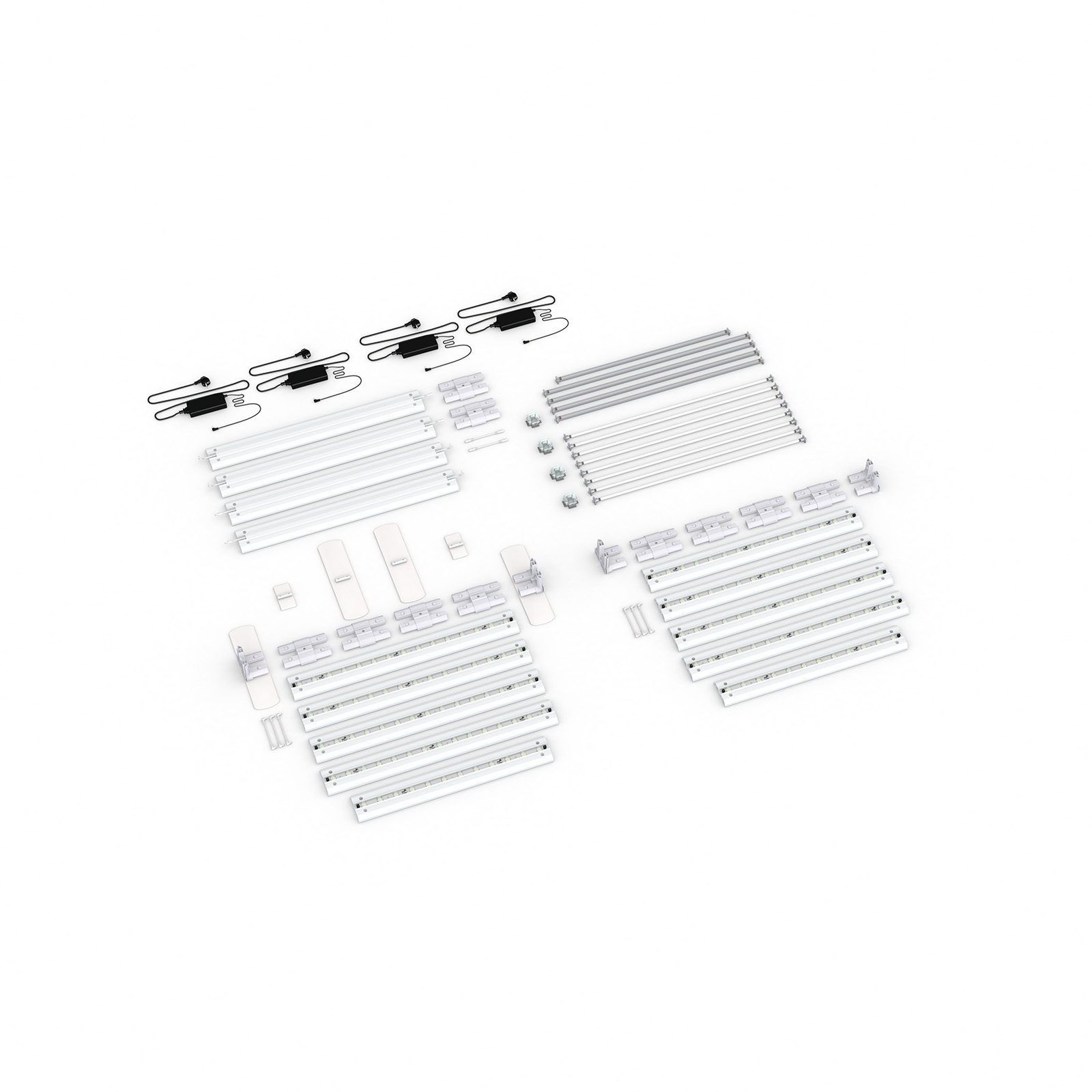 Scope of delivery: freestanding version, system width 485 cm, system height 200 cm