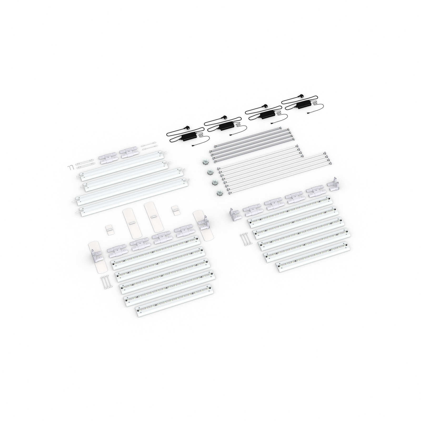 Scope of delivery: freestanding version, system width 485 cm, system height 225 cm