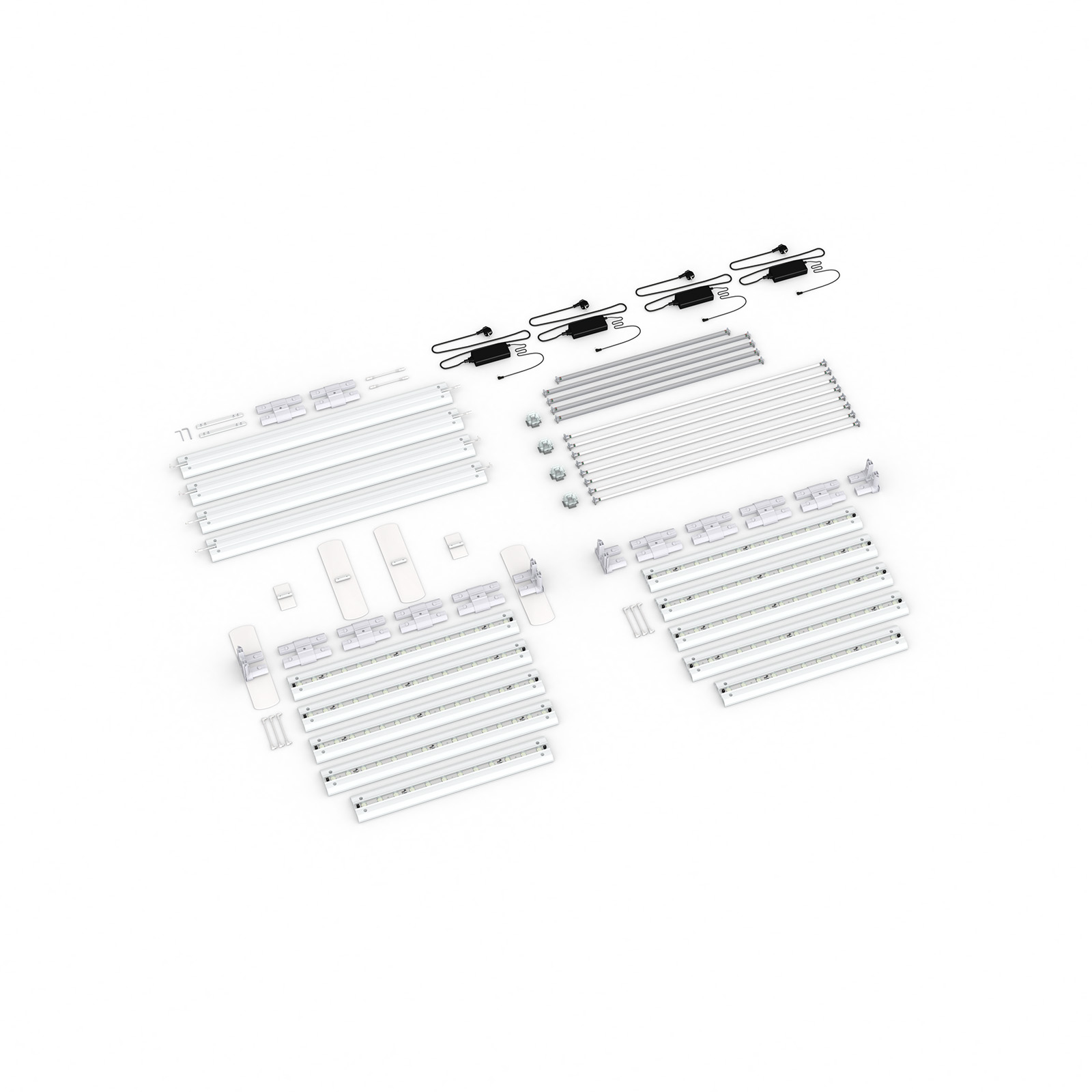 Scope of delivery: freestanding version, system width 485 cm, system height 250 cm