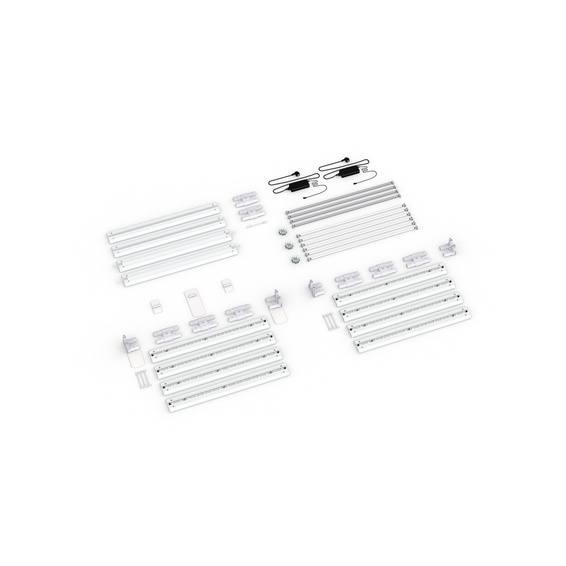 Scope of delivery: Adjacent installation variant, system width 400 cm, system height 200 cm